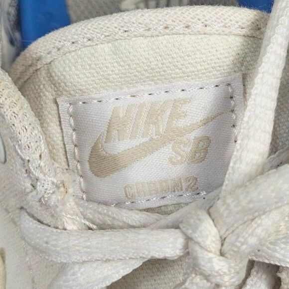 Men's NIKE SB Chron 2 Canvas 'White Gum' Skate Shoes Lace-Up Sneakers US Size 8 - Picture 10 of 11